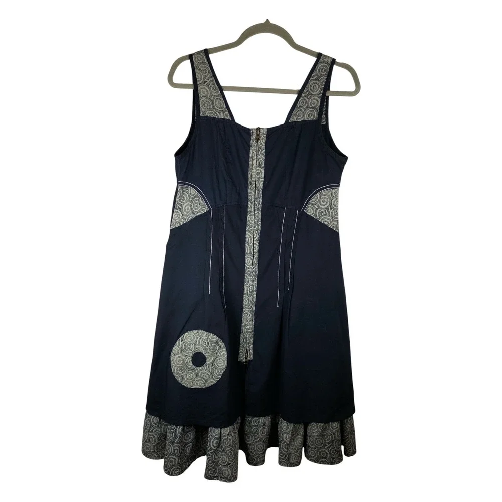 Dancing Days By Banned Apparel Mod Pinafore Dress S/M Black Ruffle Goth Retro